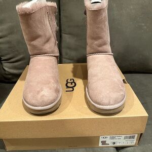 UGG Pink Winter Boots with Suede Finish